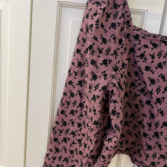 Madewell Women’s Cropped Top Purple Floral 100% Cotton Size XXL - Picture 6 of 12